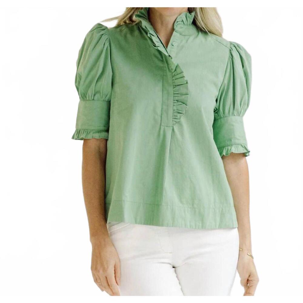 NEW NAVYBLEU westport top in sage green
